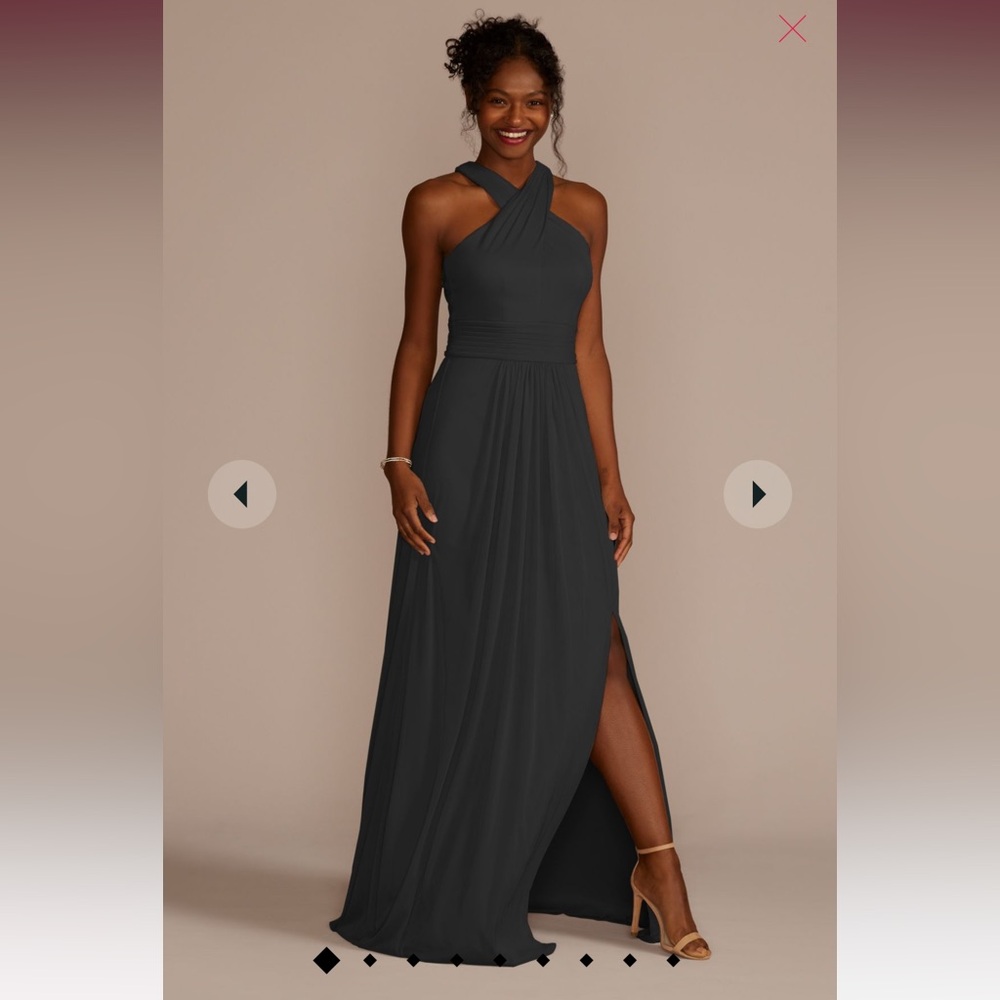 David’s Bridal Black Bridesmaid Dress Unaltered